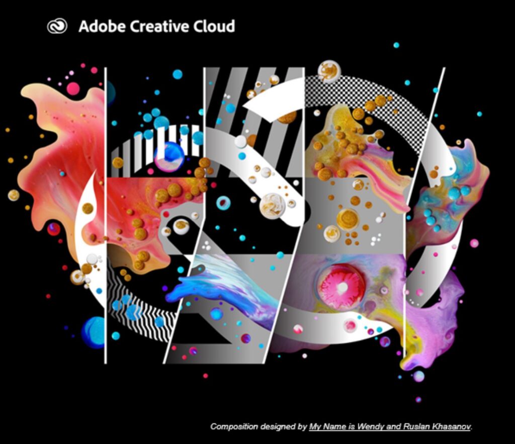 Adobe Creative Cloud example of Mixed Media