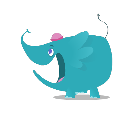 Elephant running example Animated PNG