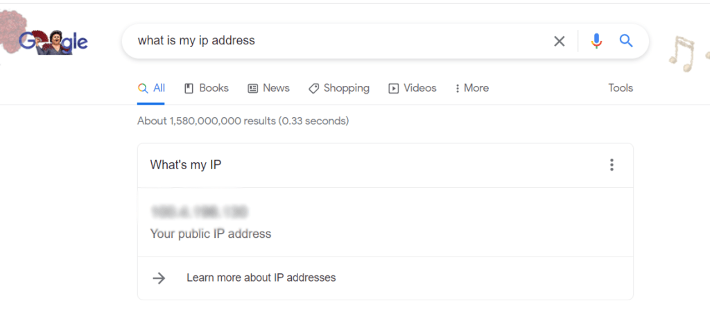 Read own IP address and check anonymization