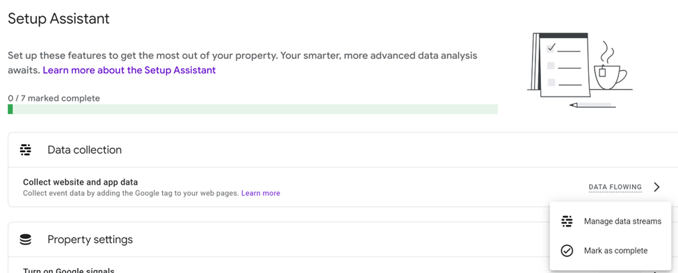 Google Analytics 4  Setup assistant