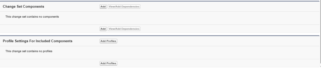 Screenshot of Salesforce Change Set Components